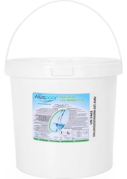 Atlaspool %56'lık Granül Klor Havuz Kimyasalı
